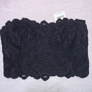 Free People Intimately FP black Adella Corset - Medium (M)